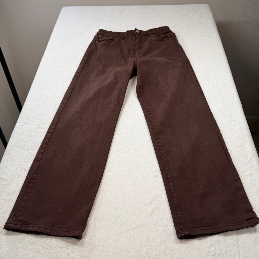 Primark Women's Wide Leg Jeans in Chocolate Brown - Picture 2 of 14